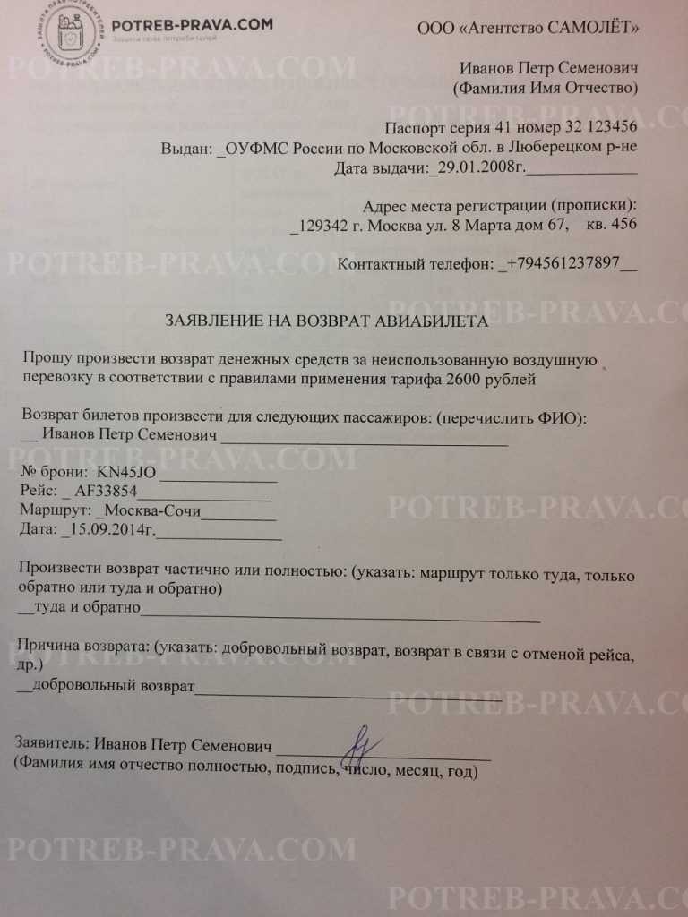 Сколько теряется при сдаче авиабилета?