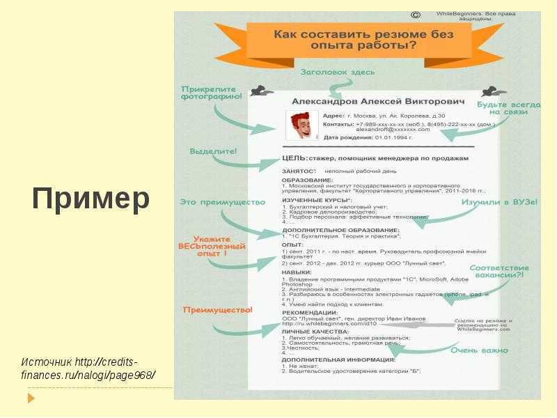 Как правильно составить резюме без опыта работы?